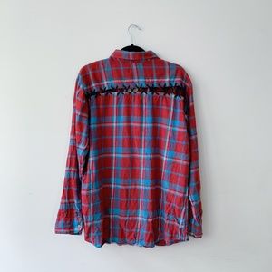 Magenta Flannel with back weave detail